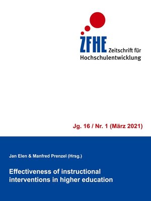 cover image of Effectiveness of instructional interventions in higher education